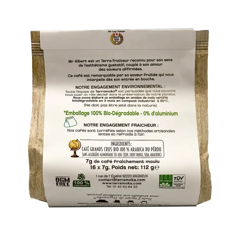 Café bio en dosette Oscar