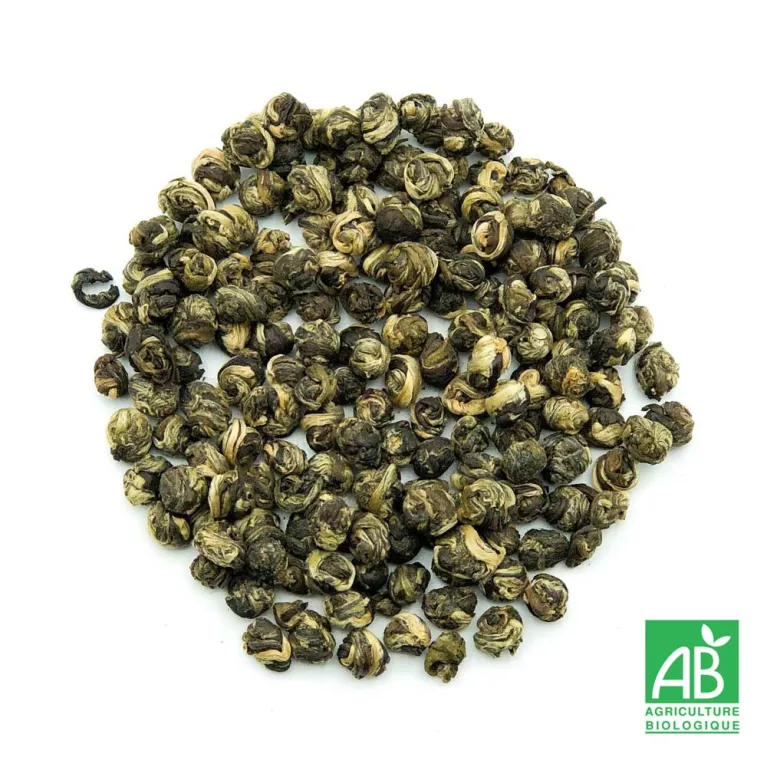 Thé vert Perles de Jasmin, thé vert bio, thé vert de Chine, sélection thé