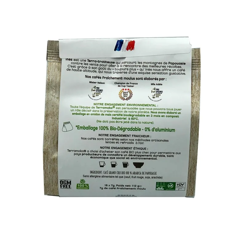 Café bio en dosette Inès
