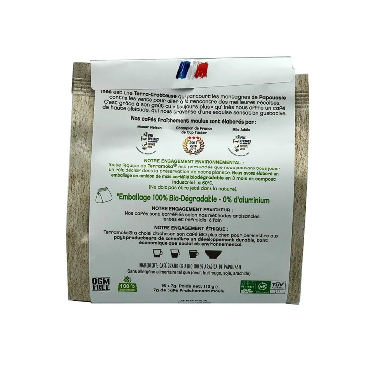 Café bio en dosette Inès