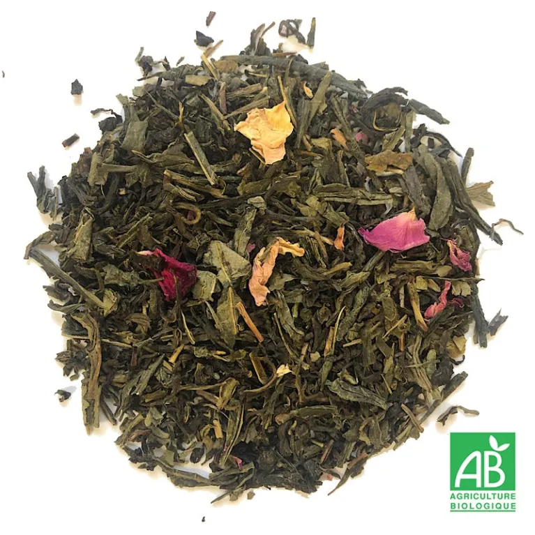 Thé vert poire litchi bio, thé vert de Chine, commerce équitable, sélection thé