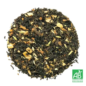 Tchai noir bio, thé noir épicé bio, sélection thé.