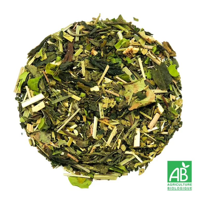 Thé vert citron détox bio, thé détox , sélection thé