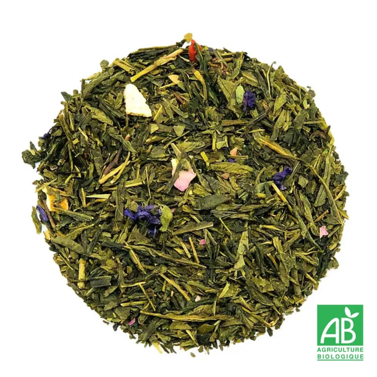 Thé vert Tibet bio, thé vert baies de goji mandarine, sélection thé