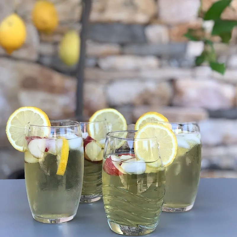 Thé vert , Thé pomme citron, thé du verger, thé glacé, sélection thé