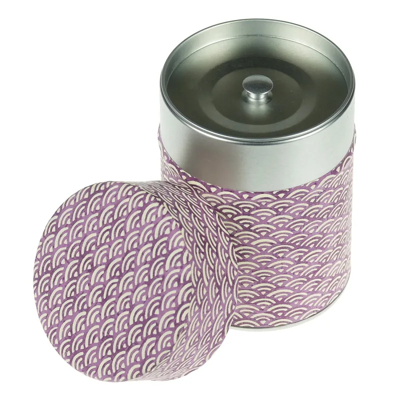 Boite à thé, boite de conservation, boite washi, boite double couvercle