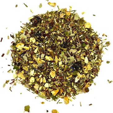 Rooibos bio, myrtille gingembre, sans théine, sélection thé