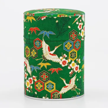 Boîte à thé double couvercle, boite à thé grue, sélection thé