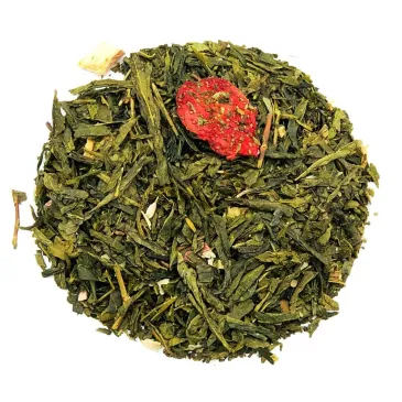 Thé vert fraise rhubarbe, thé vert de Chine, sélection thé