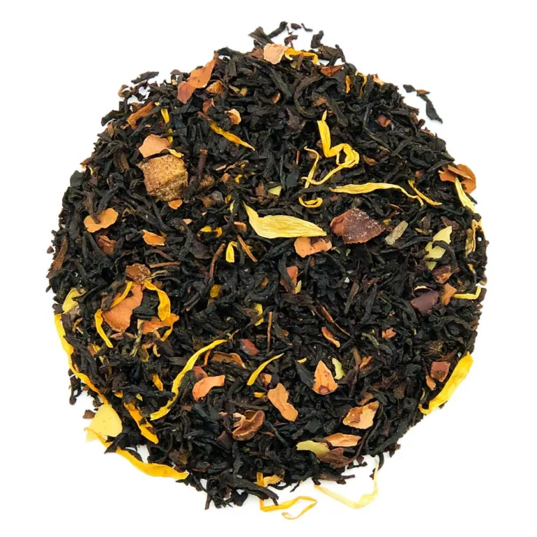 Thé noir gourmand, thé noir poire, thé noir chocolat, thé noir amande