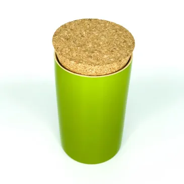 Boîte à thé en bambou laquée verte