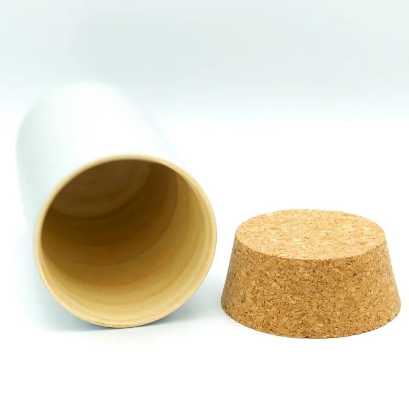 Boîte à thé en bambou galet mat