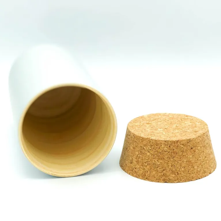 Boîte à thé en bambou galet mat