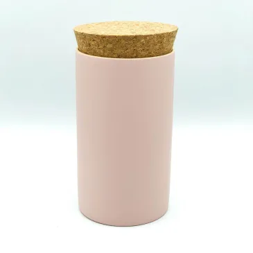 Boîte à thé en bambou vieux rose mat