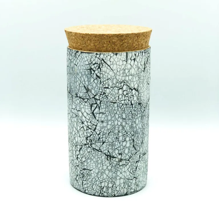 Boîte à thé en bambou coquilles d'œufs